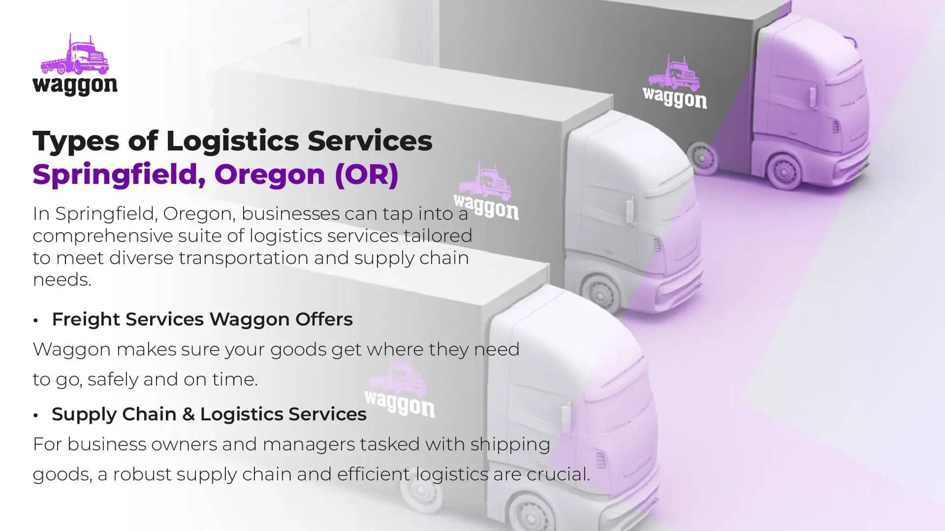 Types of Logistics Services in Springfield, Oregon (OR)