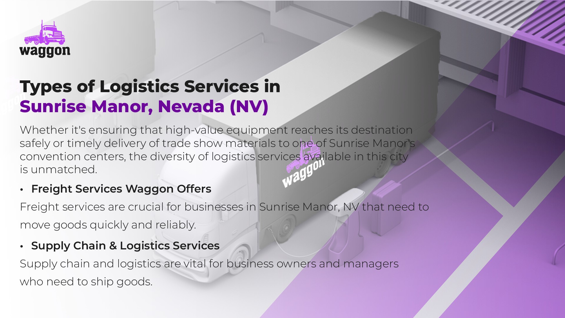 Types of Logistics Services in Sunrise Manor, Nevada (NV)