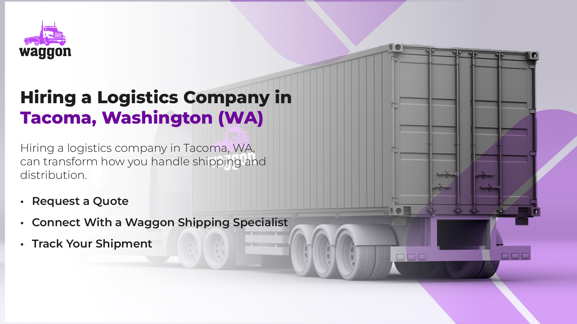 Hiring a Logistics Company in Tacoma, Washington (WA)