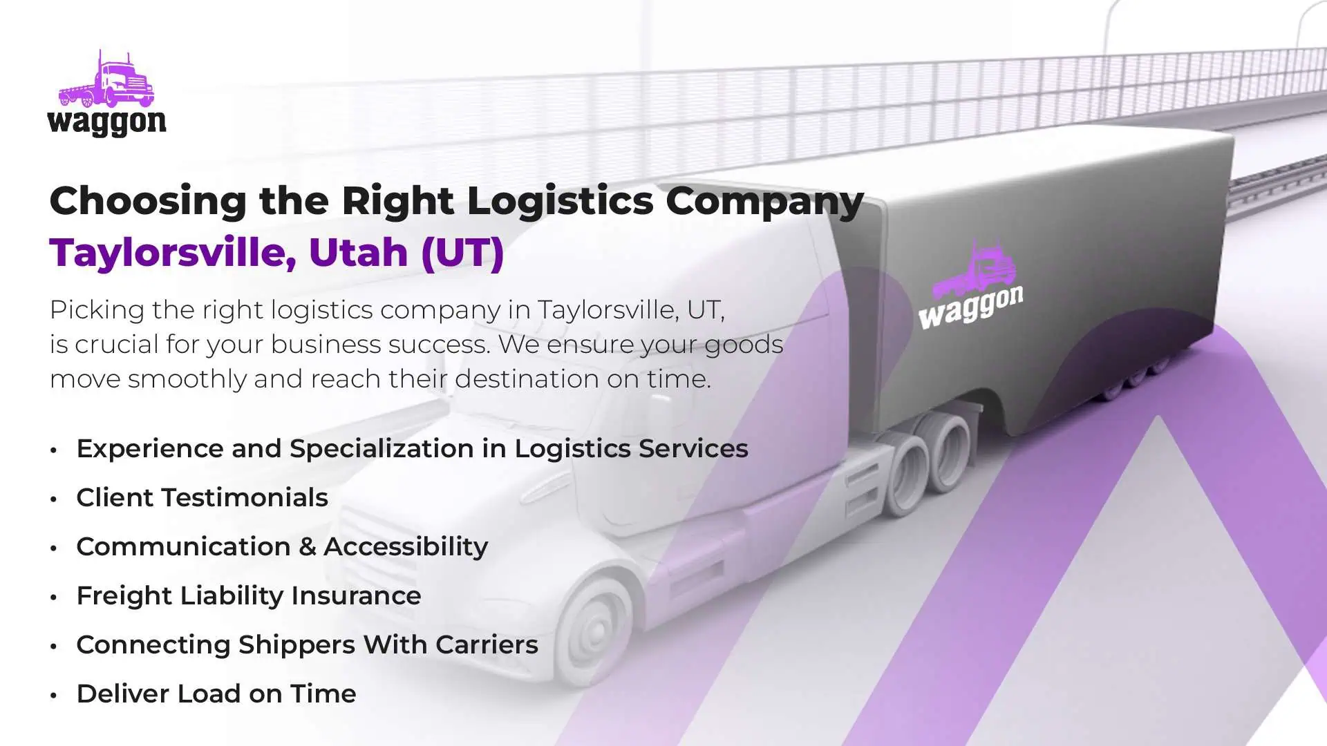 Choosing The Right Logistics Company in Taylorsville, Utah (UT)