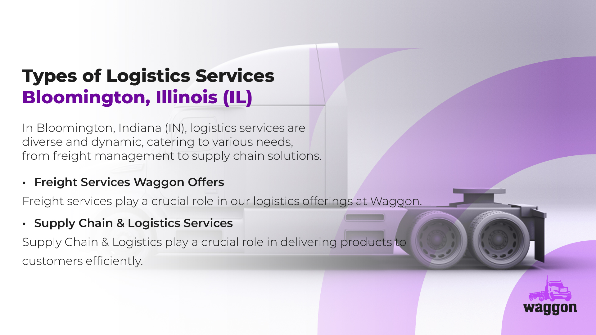 Types of Logistics Services in Bloomington, Indiana (IN)