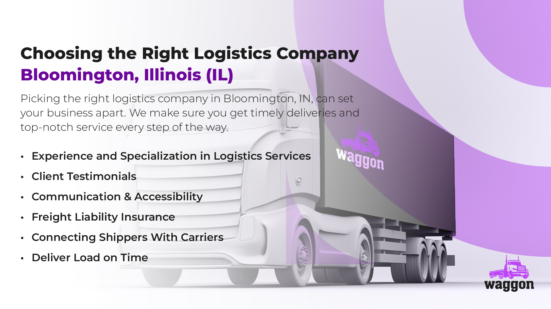 Choosing the Right Logistics Company in Bloomington, Indiana (IN)