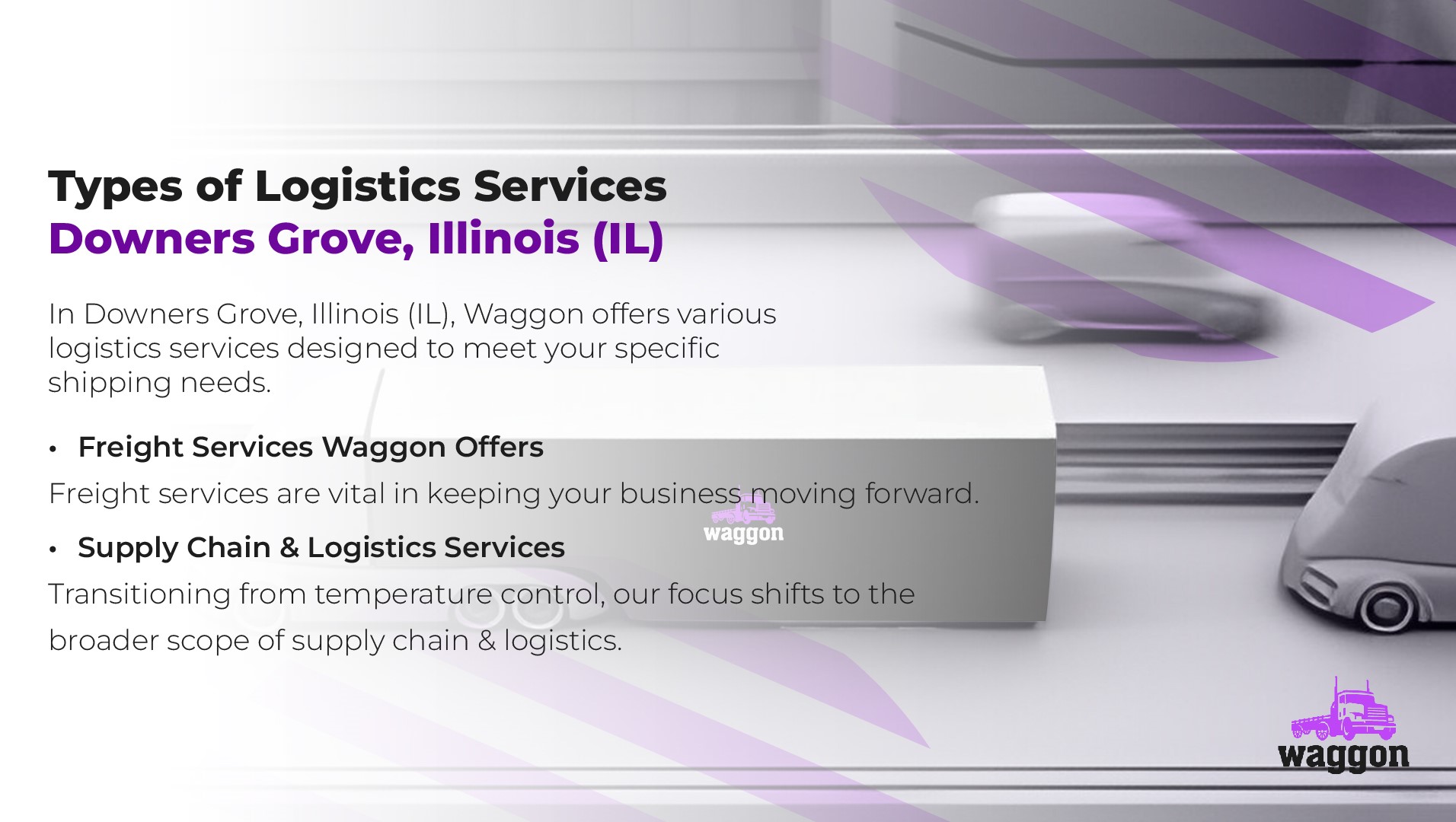 Types of Logistics Services in Downers Grove, Illinois (IL)