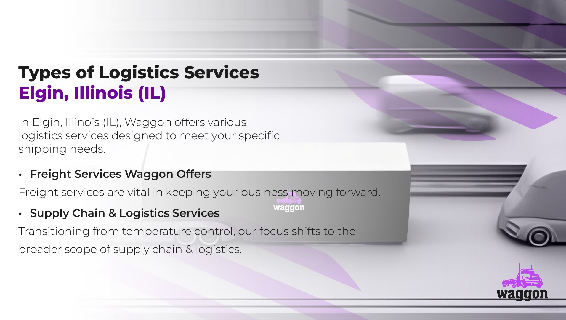 Types of Logistics Services in Elgin, Illinois (IL)