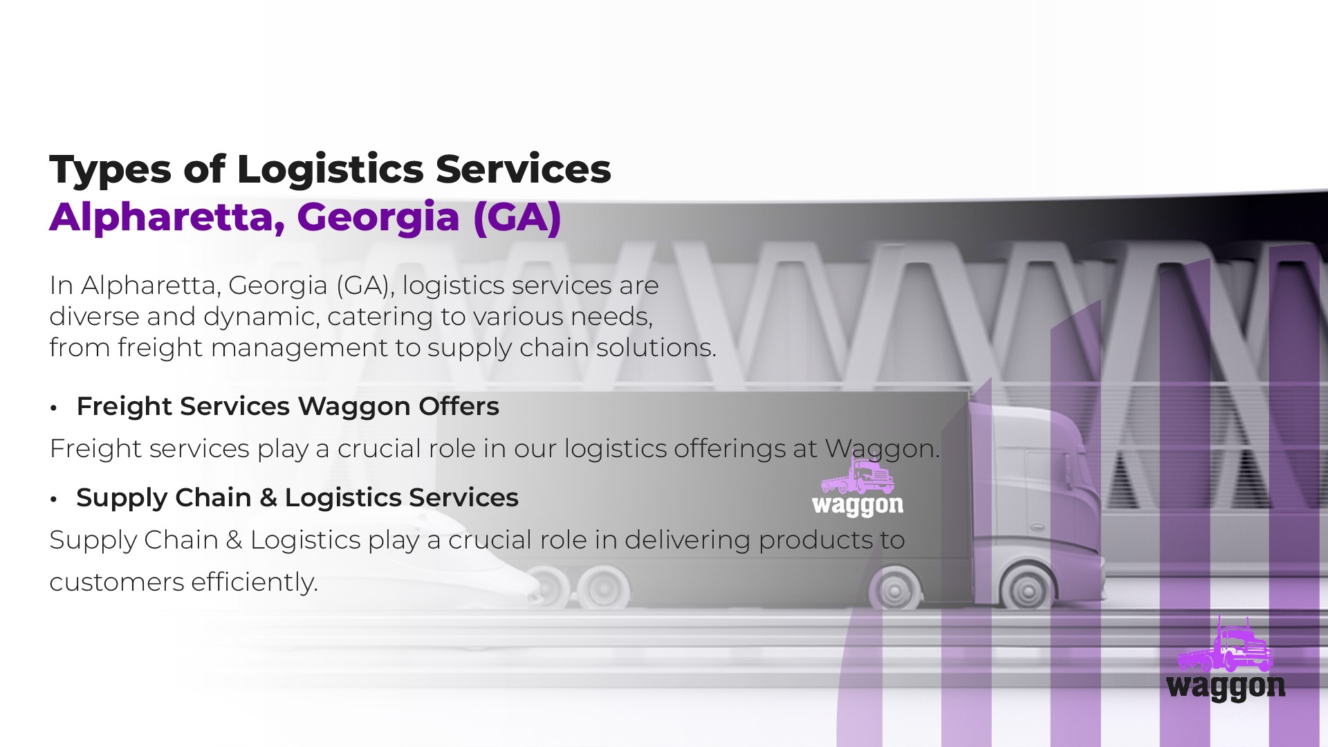 Types of Logistics Services in Alpharetta, Georgia (GA)