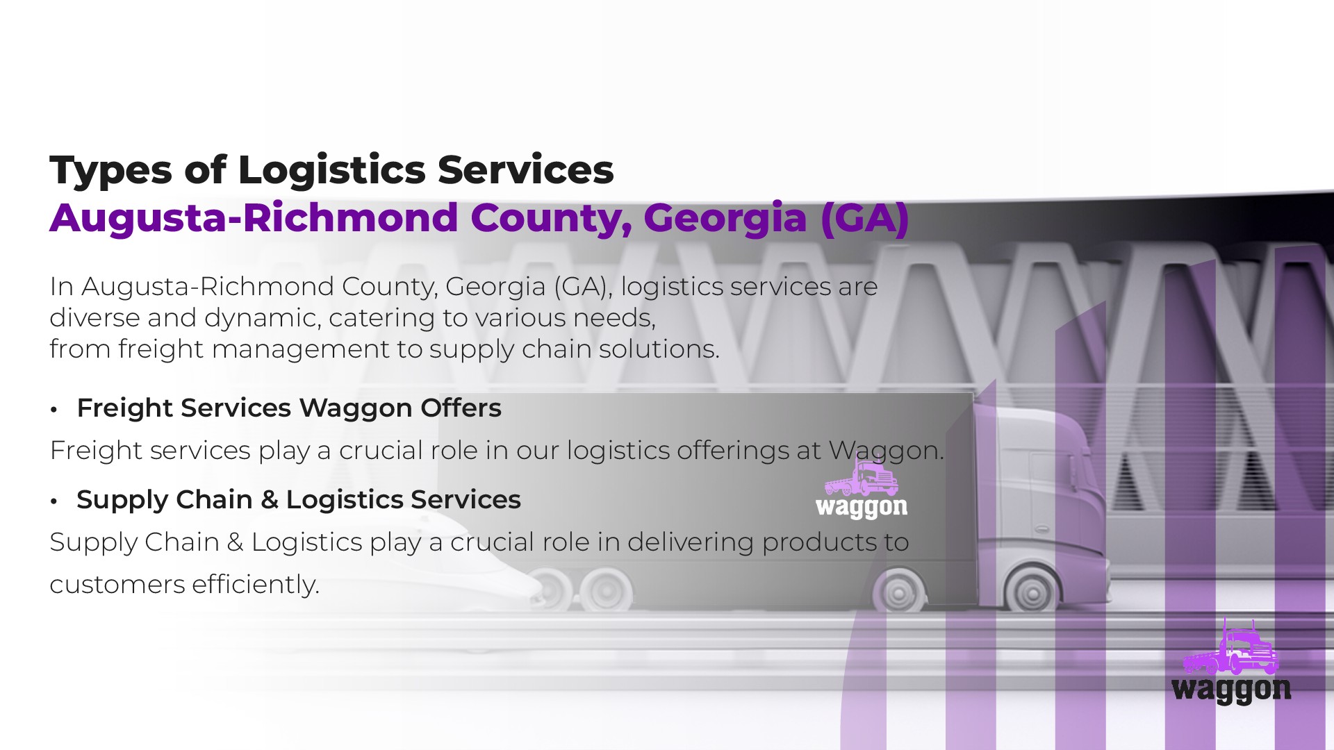 Types of Logistics Services in Augusta-Richmond County, Georgia (GA)