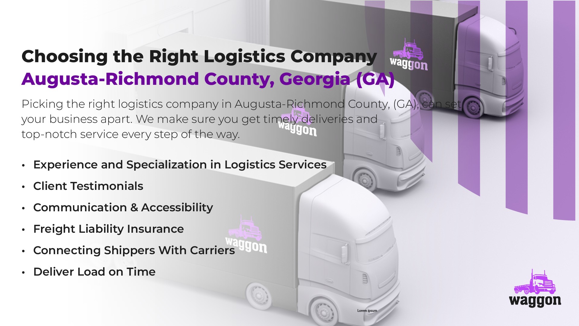 Choosing The Right Logistics Company in Augusta-Richmond County, Georgia (GA)