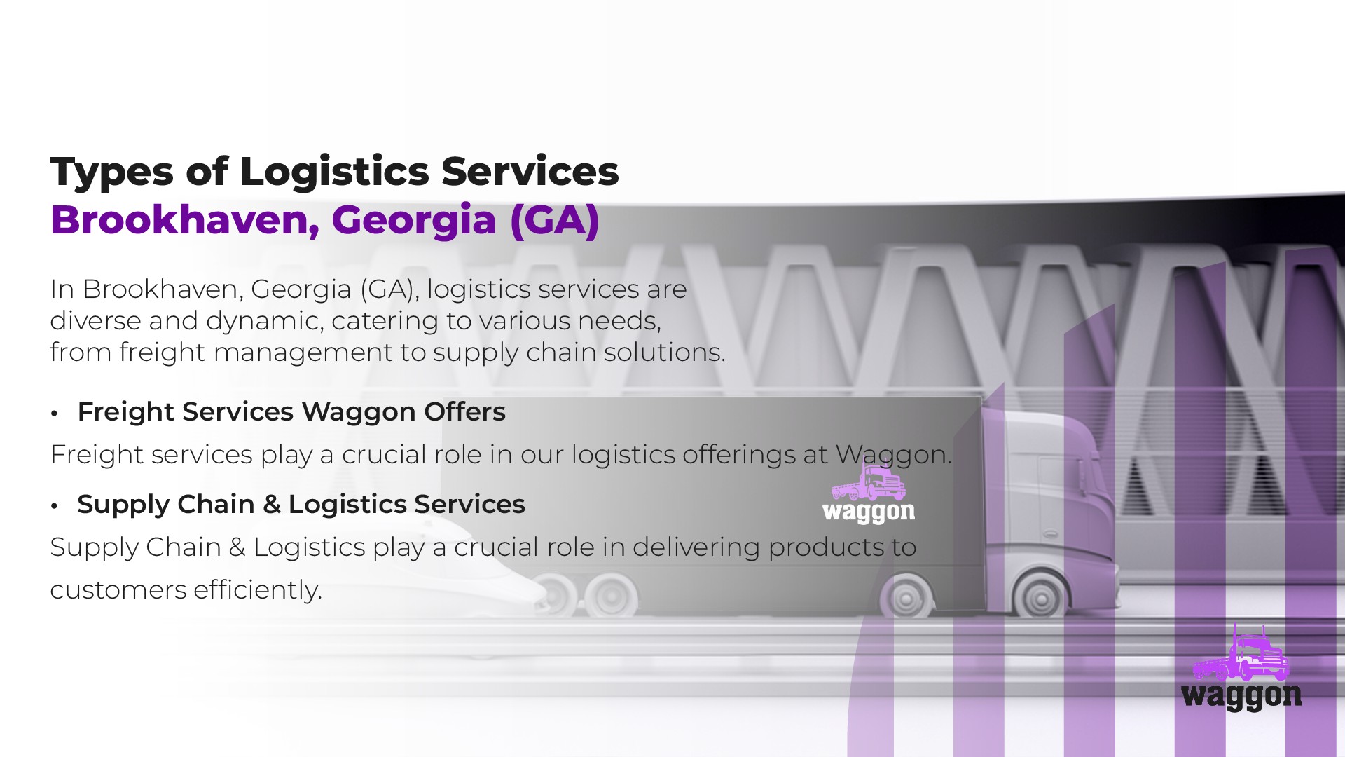 Types of Logistics Services in Brookhaven, Georgia (GA)