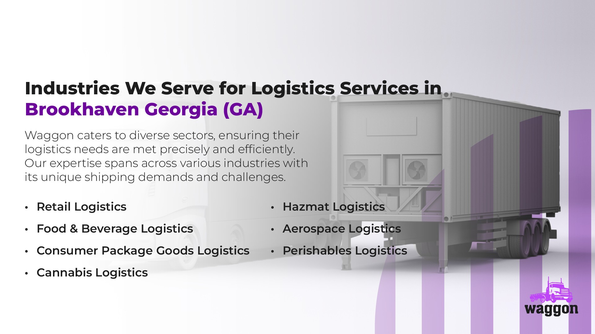 Industries We Serve for Logistics Services in Brookhaven, Georgia (GA)