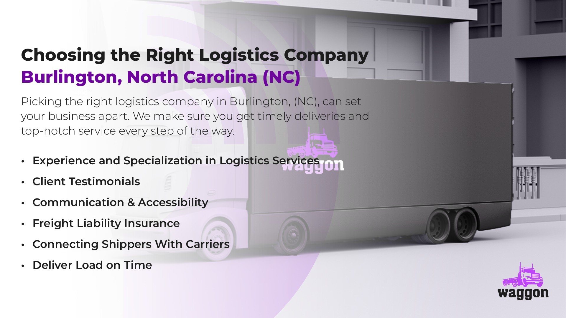 Choosing The Right Logistics Company in Burlington, North Carolina (NC)