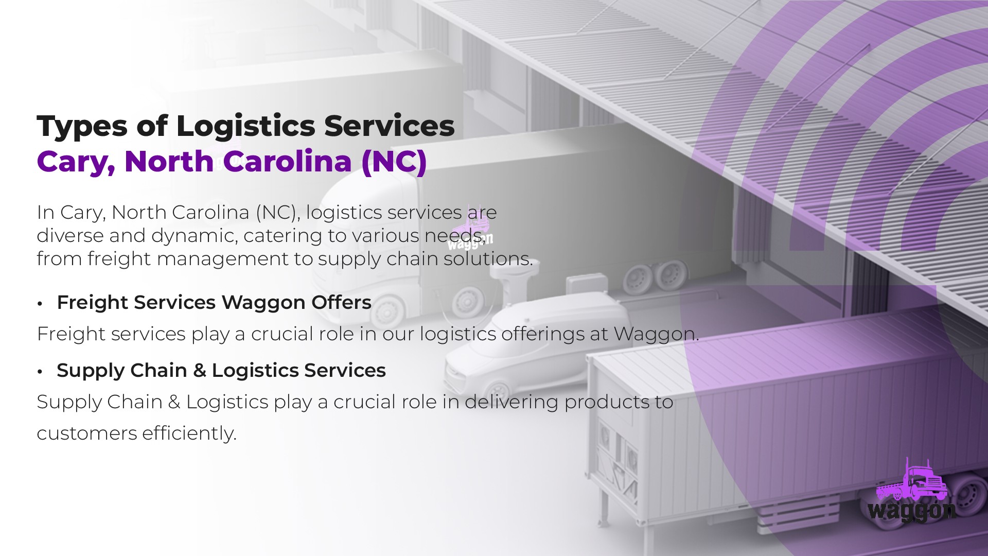 Types of Logistics Services in Cary, North Carolina (NC)