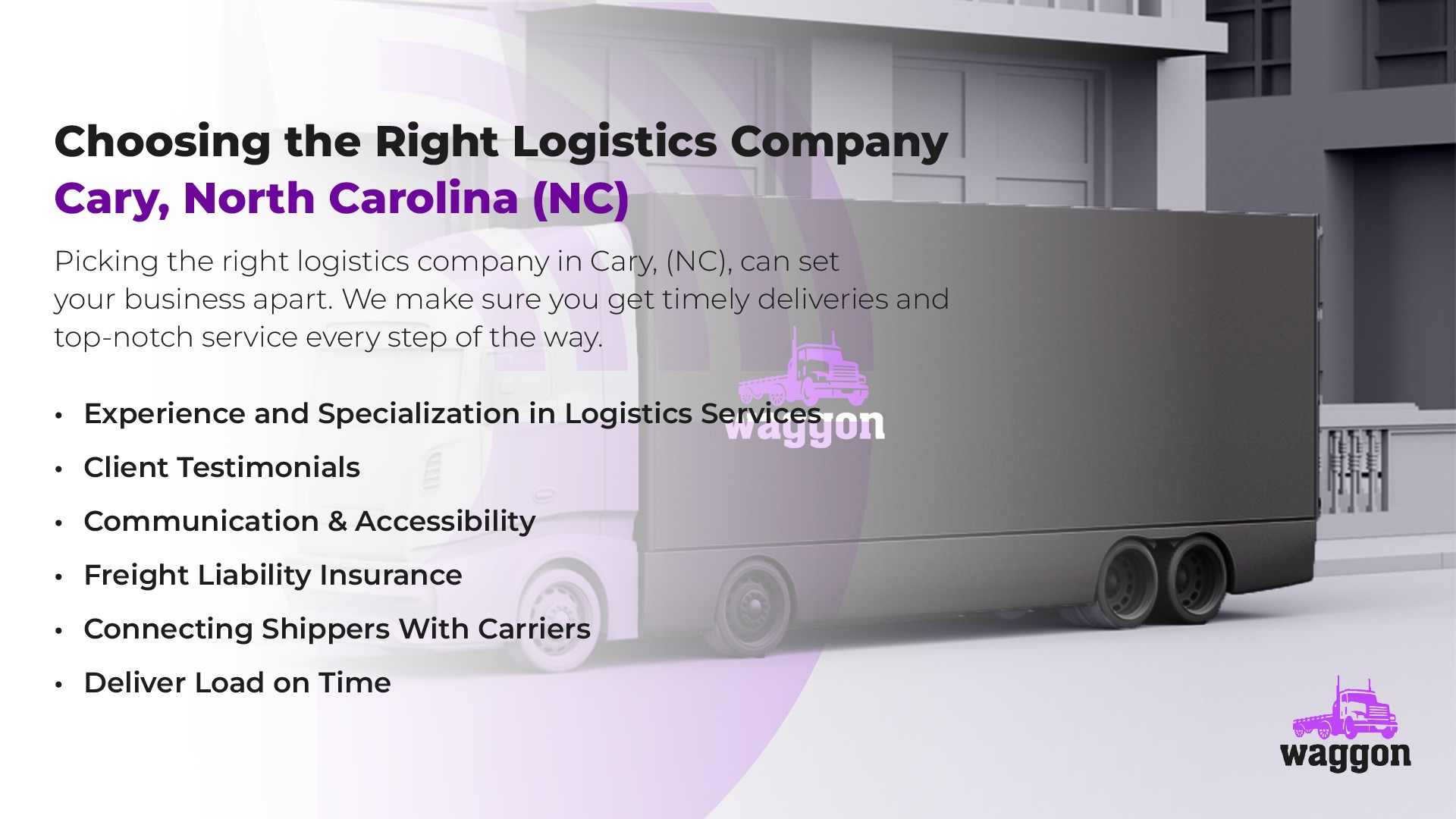 Choosing The Right Logistics Company in Cary, North Carolina (NC)