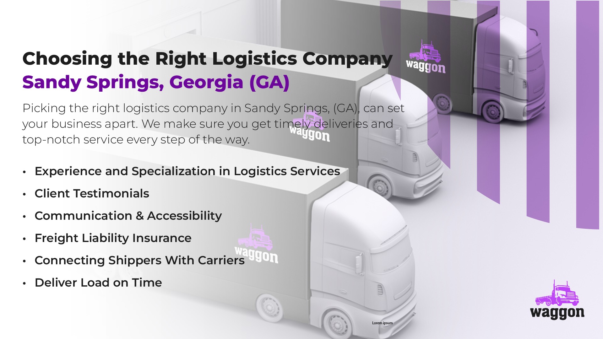 Choosing The Right Logistics Company in Sandy Springs, Georgia (GA)