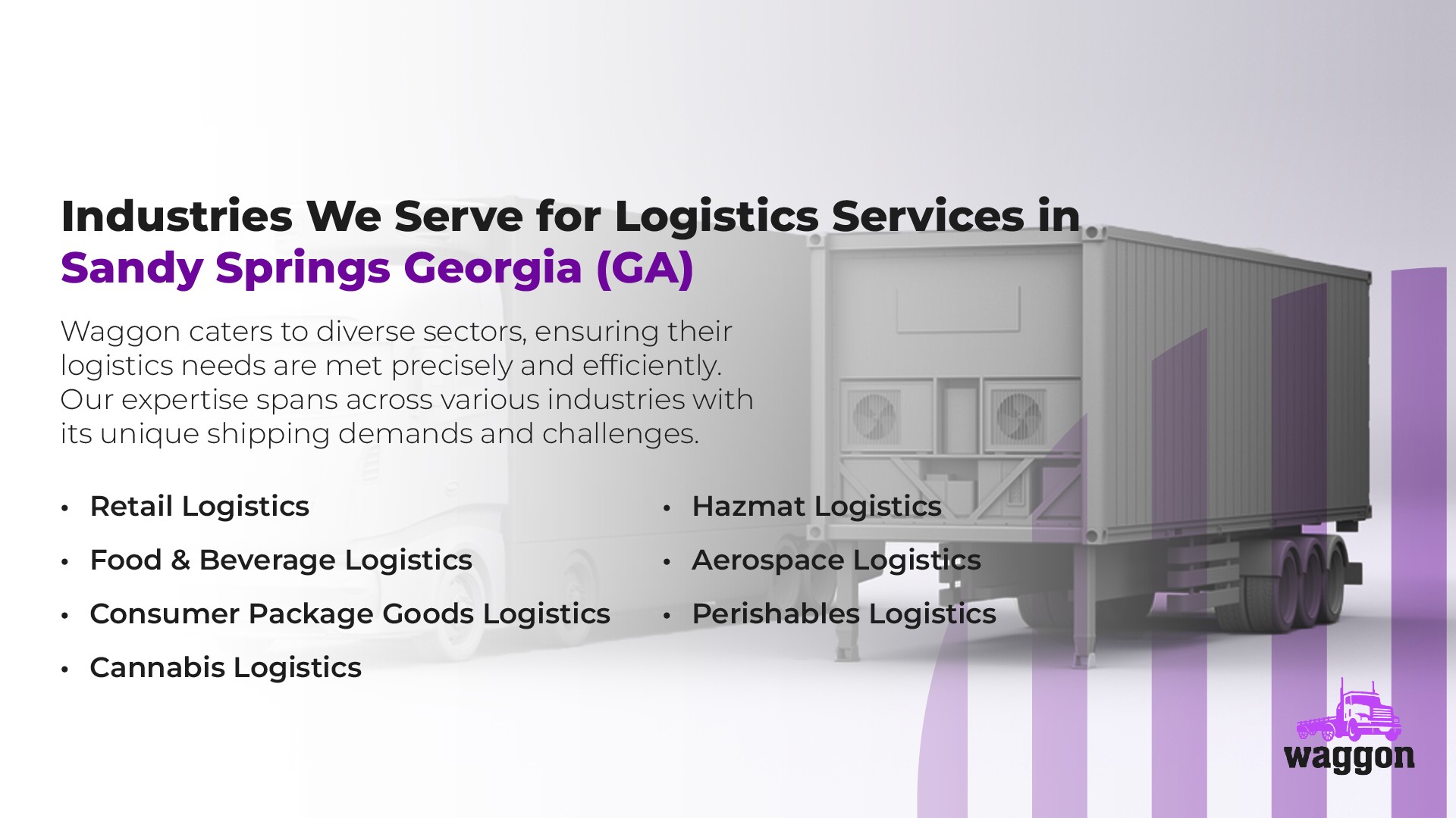 Industries We Serve for Logistics Services in Sandy Springs, Georgia (GA)